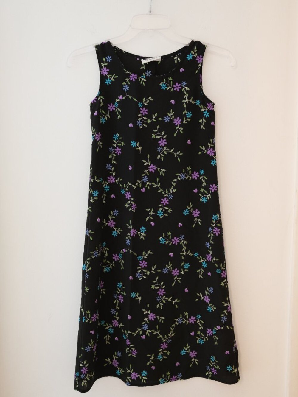 Vintage Black Floral Dress